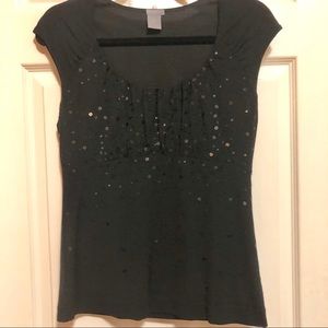 SOLD 🌟 Ann Taylor Sequin Sparkle Cap Sleeve Top